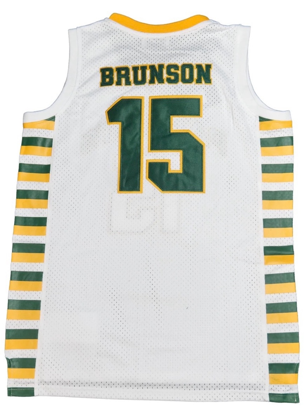 Jalen Brunson Patriots #15 White High School Basketball Jersey
